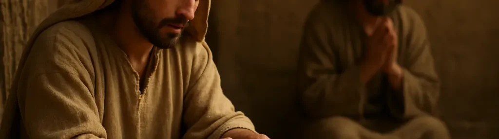 A believer studying Scripture on a peaceful path while reflecting on what is sanctification in the Bible